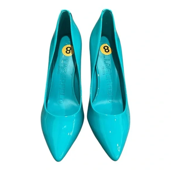 KARL LAGERFELD PARISWomen's Royale Leather Pointer-Toe Pump Heels